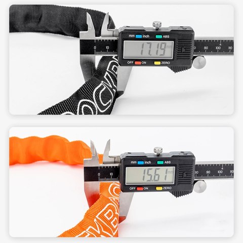 Zapięcie rowerowe Rockbros 3230002001 na szyfr i klucz - czarne