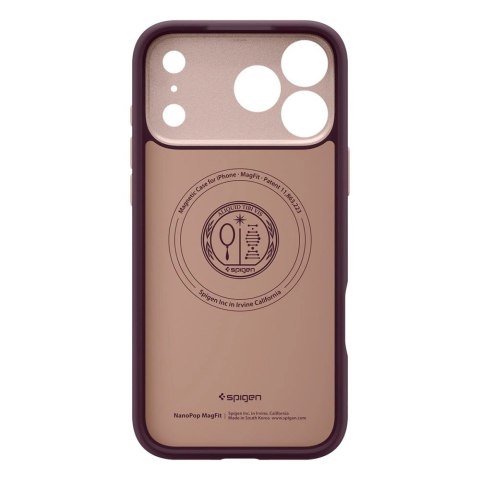 Etui Spigen Nano Pop Mag MagSafe na iPhone 17 Pro Max - bordowe