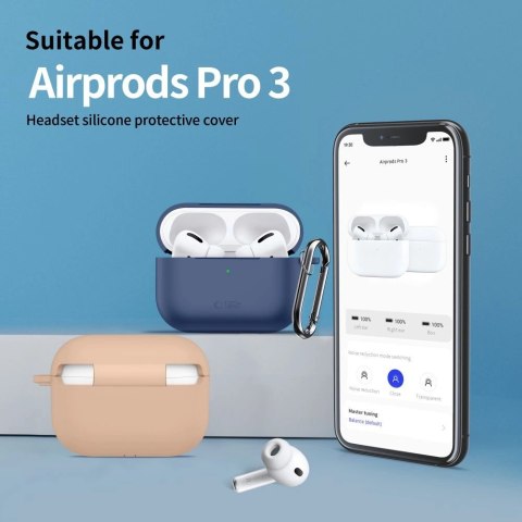 Etui Tech-Protect Silicone Hook na AirPods Pro - oliwkowe