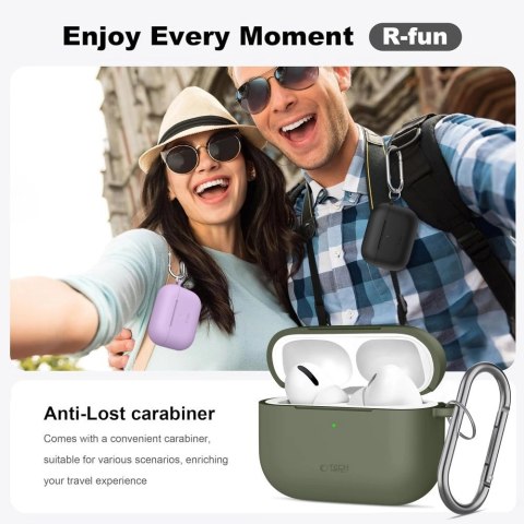 Etui Tech-Protect Silicone Hook na AirPods Pro - pomarańczowe