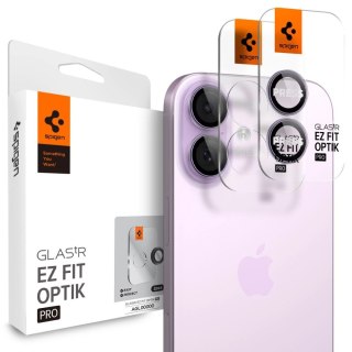 Osłona aparatu Spigen Optik Pro GLAS.TR "EZ FIT" 2-pack na iPhone 16 / 16 Plus / 17 - fioletowa