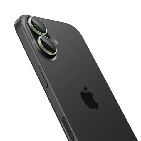 Osłona aparatu Spigen Optik Pro GLAS.TR "EZ FIT" 2-pack na iPhone 16 / 16 Plus / 17 - zielona