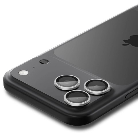 Osłona aparatu Spigen Optik Pro GLAS.TR "EZ FIT" 2-pack na iPhone 16 Pro / Max / 17 Pro / Max - srebrna