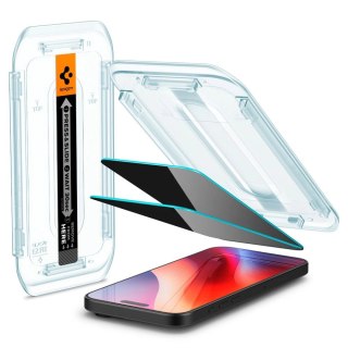 Szkło hartowane Spigen Glas.tR EZ Fit Privacy na iPhone 16 Pro / 17 / 17 Pro - 2 szt.