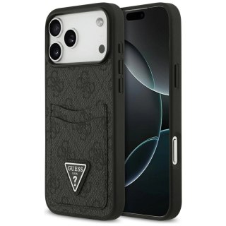 Etui Guess 4G nauble Card Triangle na iPhone 17 Pro Max - czarne