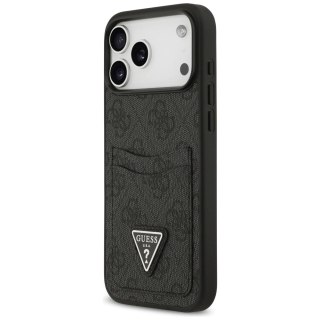 Etui Guess 4G nauble Card Triangle na iPhone 17 Pro Max - czarne