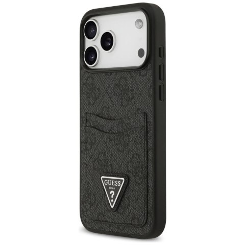 Etui Guess 4G nauble Card Triangle na iPhone 17 Pro Max - czarne