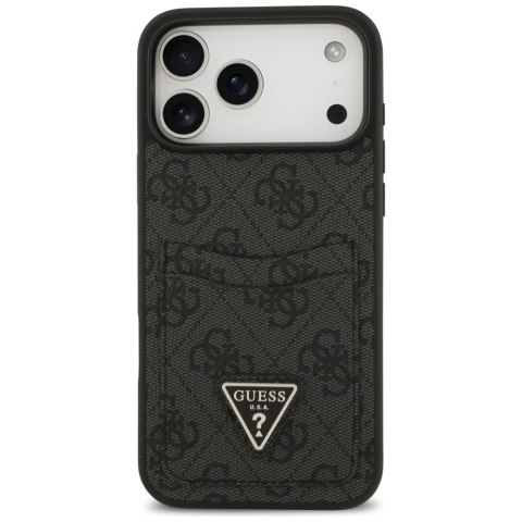 Etui Guess 4G nauble Card Triangle na iPhone 17 Pro Max - czarne