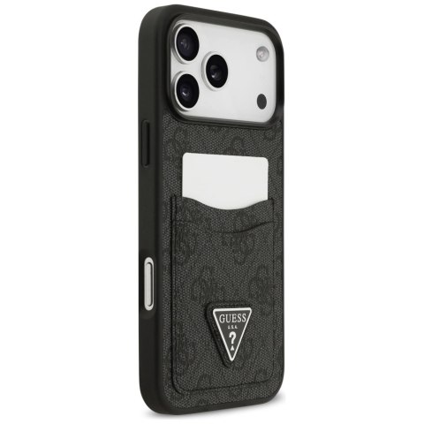 Etui Guess 4G nauble Card Triangle na iPhone 17 Pro Max - czarne