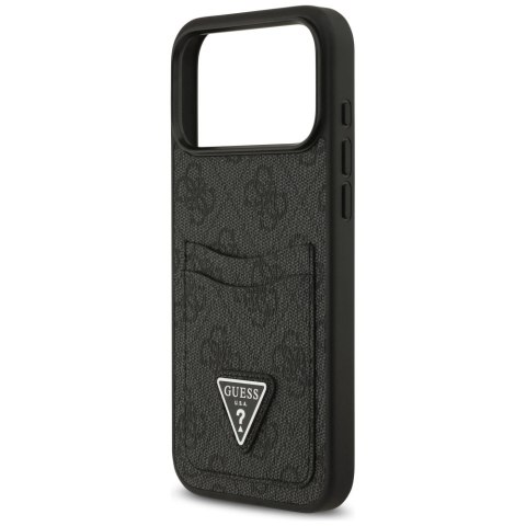 Etui Guess 4G nauble Card Triangle na iPhone 17 Pro Max - czarne