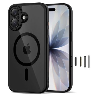Etui Tech-Protect Magpeak Magsafe CC na iPhone 17- przezroczysto-czarne
