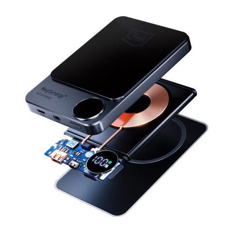 Powerbank 3mk MagSynergy z MagSafe 5000 mAh 18W - czarny