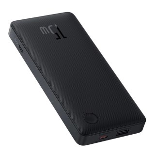 Powerbank Baseus Airpow Lite 10000mAh 15W z kablem Baseus Simple USB-C 30 cm - czarny