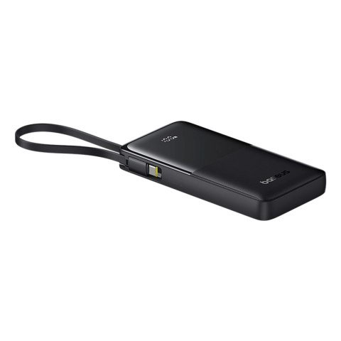 Powerbank Baseus Bipow 2 10000mah 20W z cyfrowym wyświetlaczem z wbudowanym kablem USB-C - czarny