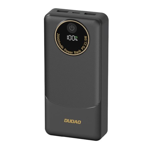 Powerbank Dudao K12Pro 22,5W PD 20000mAh USB-A, USB-C - czarny