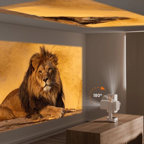 Projektor multimedialny Yaber T1 Pro przenośny ultrakompaktowy składany LCD FullHD 1080p - beżowy