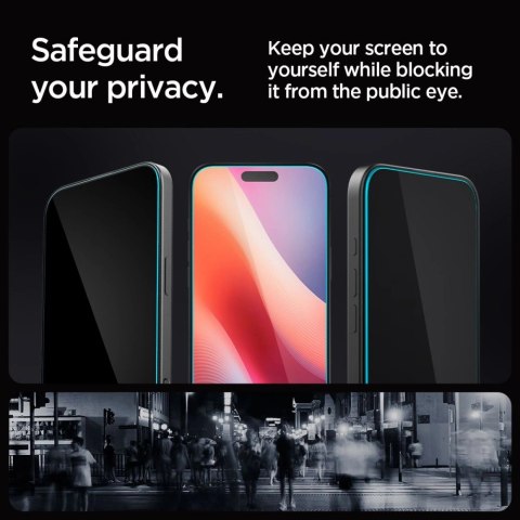 Szkło hartowane Spigen Glas.tR EZ Fit Privacy na iPhone 16 Pro Max / 17 Pro Max - 2 szt.