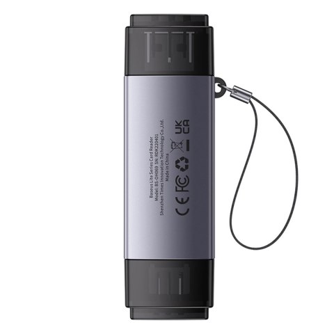 Czytnik kart Baseus Lite Series USB-A/USB-C 3.0 SD/TF - szary