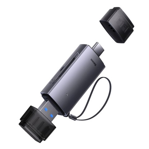 Czytnik kart Baseus Lite Series USB-A/USB-C 3.0 SD/TF - szary