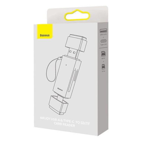 Czytnik kart Baseus Lite Series USB-A/USB-C 3.0 SD/TF - szary