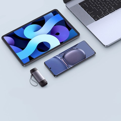 Czytnik kart Baseus Lite Series USB-A/USB-C 3.0 SD/TF - szary