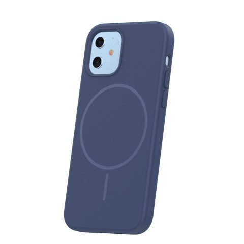 Nakładka Silicone Thin Mag do iPhone 12 / 12 Pro 6,1" ciemnoniebieska