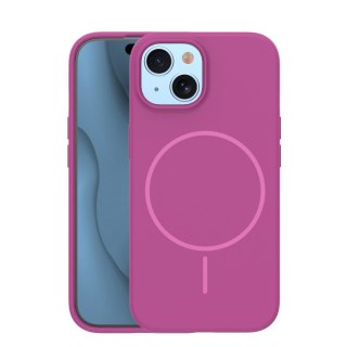 Nakładka Silicone Thin Mag do iPhone 13 6,1" fuksja