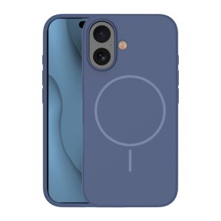 Nakładka Silicone Thin Mag do iPhone 16 6,1" ciemnoniebieska