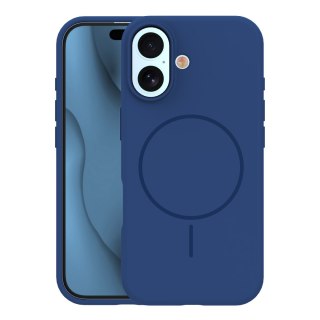Nakładka Silicone Thin Mag do iPhone 17 6,3" ciemnoniebieska