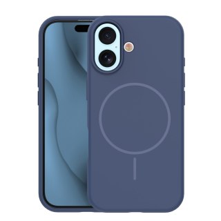 Nakładka Silicone Thin Mag do iPhone 17 6,3" ciemnoniebieska