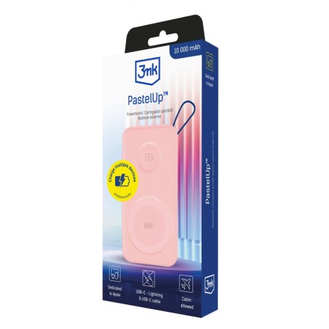 Powerbank 3mk PastelUp 10,000mAh 22.5W USB 1A1C - różowy