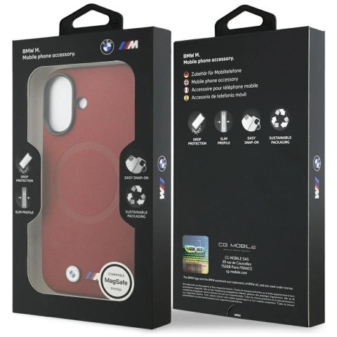 Etui BMW M FW Metal Logo MagSafe na iPhone 17 - czerwone