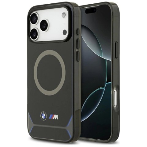 Etui BMW M IML Metal Buttons & Logo MagSafe na iPhone 17 Pro Max - niebieskie