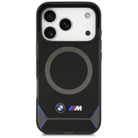 Etui BMW M IML Metal Buttons & Logo MagSafe na iPhone 17 Pro - niebieskie