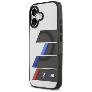 Etui BMW M IML Metal Buttons Tricolor Lines MagSafe na iPhone 17 - szare
