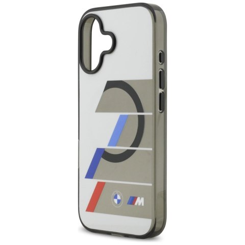 Etui BMW M IML Metal Buttons Tricolor Lines MagSafe na iPhone 17 - szare