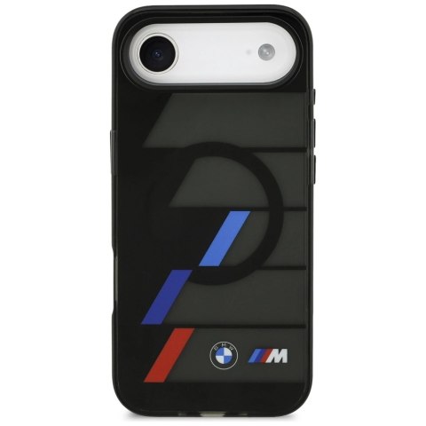 Etui BMW M IML Metal Buttons Tricolor Lines MagSafe na iPhone Air - czarne