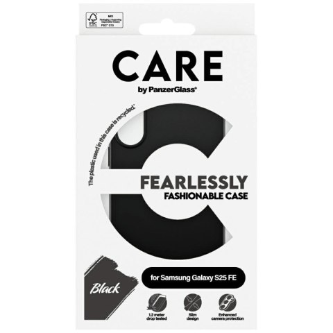 Etui CARE by PanzerGlass Fashion na Samsung Galaxy S25 FE - czarne