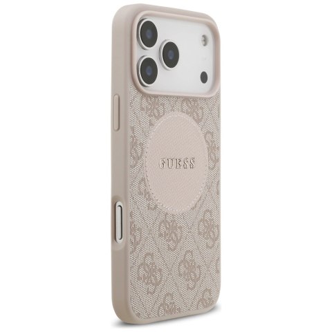 Etui Guess 4G Circle Classic Logo MagSafe na iPhone 17 Pro Max - różowe