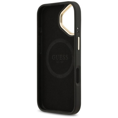 Etui Guess 4G Logo Plate MagSafe na iPhone 17 - czarne