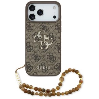 Etui Guess 4G Strap 4G Classic Logo na iPhone 17 Pro Max - brązowe
