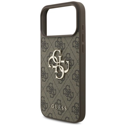 Etui Guess 4G Strap 4G Classic Logo na iPhone 17 Pro Max - brązowe