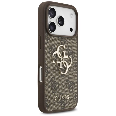 Etui Guess 4G Strap 4G Classic Logo na iPhone 17 Pro - brązowe