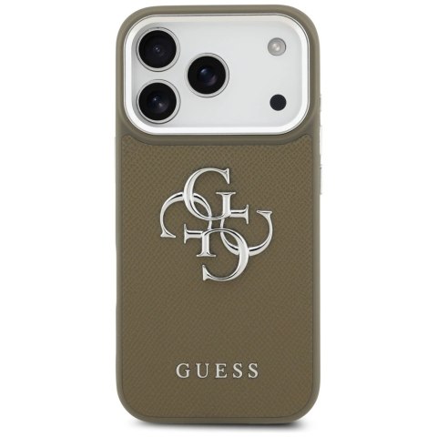 Etui Guess Grained Big 4G Classic Logo na iPhone 17 Pro - brązowe