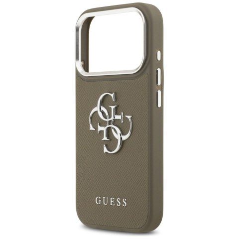 Etui Guess Grained Big 4G Classic Logo na iPhone 17 Pro - brązowe