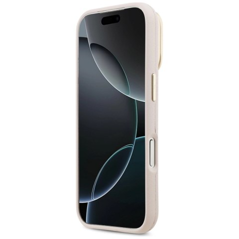 Etui Guess Grained Big 4G & Stand Camera na iPhone 17 Pro - różowe