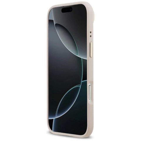 Etui Guess Grained Strass Logo MagSafe na iPhone Air - różowe