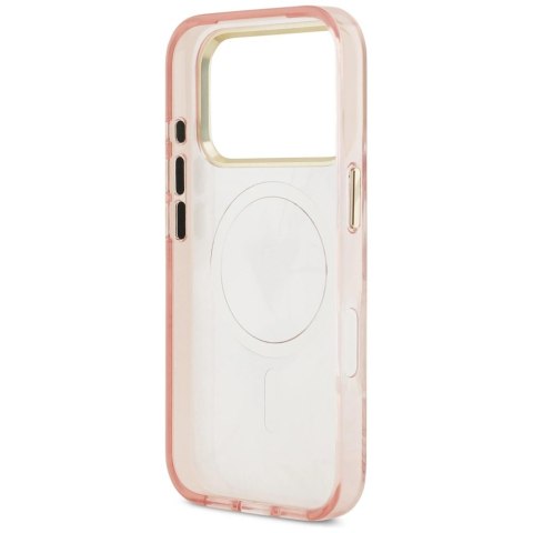 Etui Guess Jungle Tonal Triangle MagSafe na iPhone 17 Pro - różowe