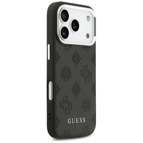 Etui Guess Peony Hot Stamp Script MagSafe na iPhone 17 Pro - czarne