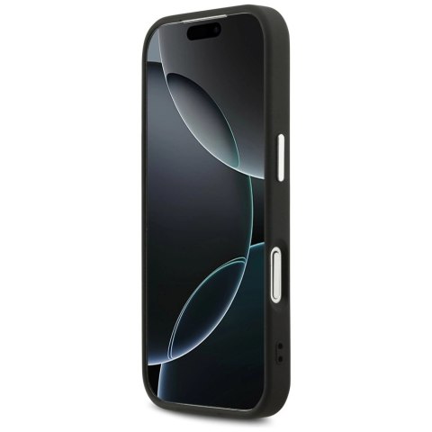 Etui Guess Peony Hot Stamp Script MagSafe na iPhone 17 Pro - czarne